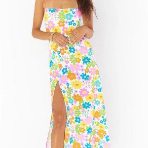 Show Me YOUR MUMU Dress Midi DEEP SEXY SLIT cocktail wedding date night beach!